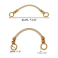 thumbnail image 4 of Unique Bargains 2 Pcs Wooden Beaded Bag Handles Woven Purse Handle Replacement Wood Color, 4 of 5