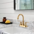 thumbnail image 2 of WOWOW 4 in. Centerset Double Handle 3 Holes High Arc Bathroom Faucet with Pop-Up Drain, 2 of 7