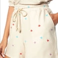 thumbnail image 4 of Wildfox Women's Relaxed Fit Super-Soft Sweatshirt & Short Lounge Set (Oatmeal Hearts, XXL), 4 of 5
