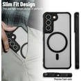 thumbnail image 6 of Magnetic for Samsung Galaxy S22 Case,Slim Strong Magnetic Samsung S22 Phone Case,Soft Frame Matte Back Anti-Fingerprint Shockproof Samsung S22 Case Compatible with MagSafe Accessories, Black, 6 of 13
