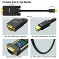 thumbnail image 4 of BENFEI Mini DisplayPort to VGA 6 Feet Cable, Mini DisplayPort to VGA Cable (Thunderbolt 2 Compatible) with MacBook Air/Pro, Surface Pro/Dock, Monitor, Projector, 4 of 11