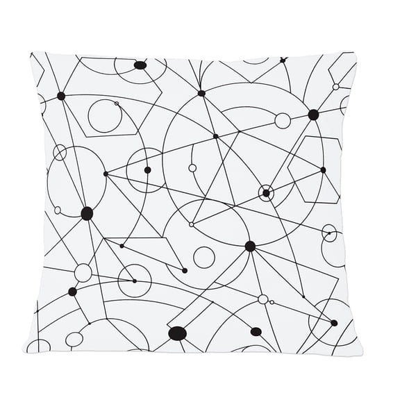 Designart Retro Geometric Grid III' Mid-Century Modern Throw Pillow - 12x20