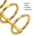 thumbnail image 4 of Unique Bargains 0.79' Dia. 3 Circle Metal Binder Rings Loose Leaf Rings, Silver Tone/Gold Tone 8 Pack, 4 of 6