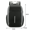 thumbnail image 2 of Mochila para computadora portátil, mochila delgada para viajes de negocios, mochila para computadora portátil con puerto de carga USB, bolso para computadora universitaria, gris, 2 of 6