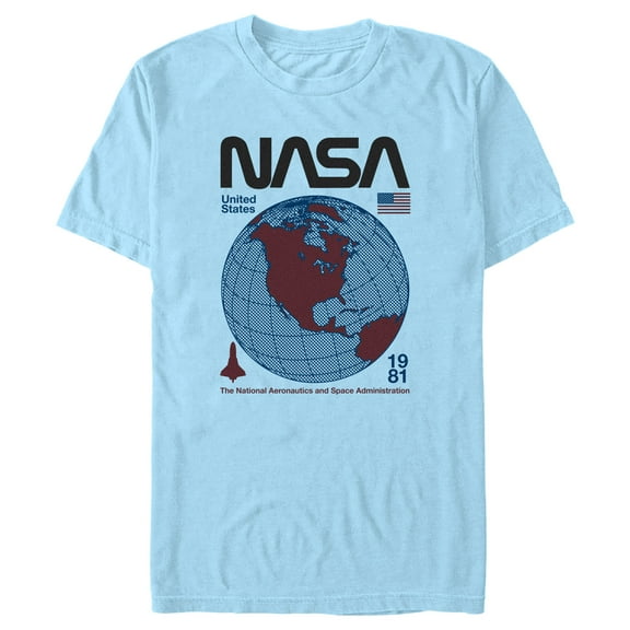 Men's NASA World Globe Logo Graphic T-Shirt