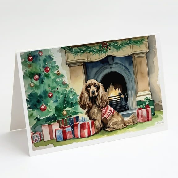Cocker Spaniel Christmas Greeting Cards and Envelopes Pack of 8 7 in x 5 in
