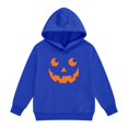 thumbnail image 5 of Abcomgle Halloween Hoodies for Teen Girls Funny Pumpkin Face Sweatshirts with Hooded Casual Long Sleeve Pullover Sweatshirts with Pocket Fall Holiday Sweaters for Teen Girls, 5 of 6