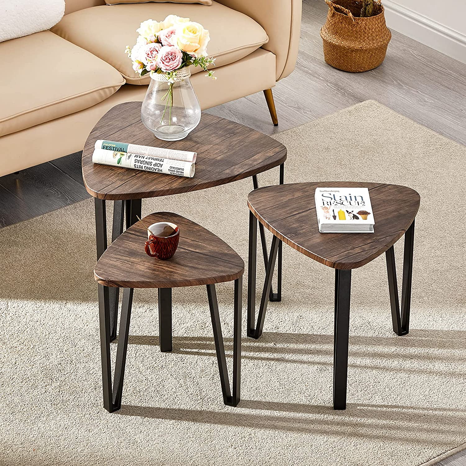 Modern 3-Piece Nesting End Coffee Table Set for Lebanon Ubuy