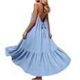 thumbnail image 2 of LIaqionyy Women's Maxi Dress Boho Adjustable Spaghetti Strap Beach Long Dresses Flowy Casual Sleeveless Sundress, 2 of 7