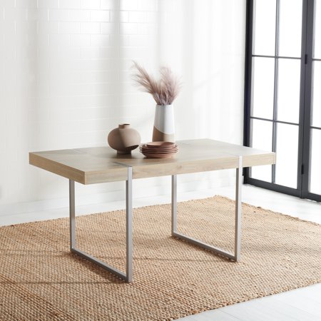 Safavieh Cael 33 Scandinavian Dining Table Sand/Silver