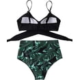 thumbnail image 4 of HZKAICUN Women's High Waisted Bandage Bikini Set Wrap Two Piece Push Up Swimsuits, 4 of 7