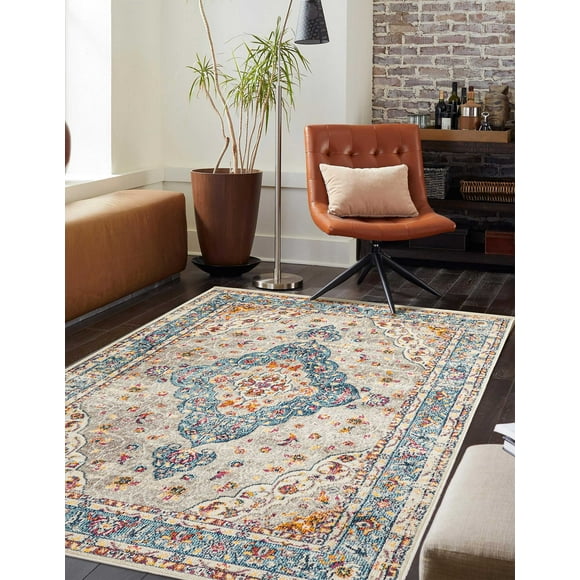 ECARPET Aldora Traditional Area Rug for Living Room, Bedroom, Dining Room, Entrance, Hallway and More