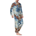 thumbnail image 2 of Naloa Dog Angel Ascension Men’s Pajamas Set - Long Sleeve Button Down Sleep Shirt and Pajama Bottoms Sleepwear Set-XX-Large, 2 of 7