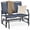 Blue, variant on Costway Patio Glider Rocking Bench Double 2 Person Chair Loveseat Garden Gray Blue