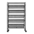 thumbnail image 3 of Whitmor 5-Tier Metal Rolling Shoe Rack, 2-Sided Closet Shoe Cart, Space-Saving Design, 30-Pair Capacity, Gunmetal Gray, 3 of 6