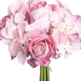 thumbnail image 2 of 11" Pink Faux Real Rose & Hydrangea Stem Bundle by Ashland  - Spring Floral for Crafting and Home Decor, 2 of 3