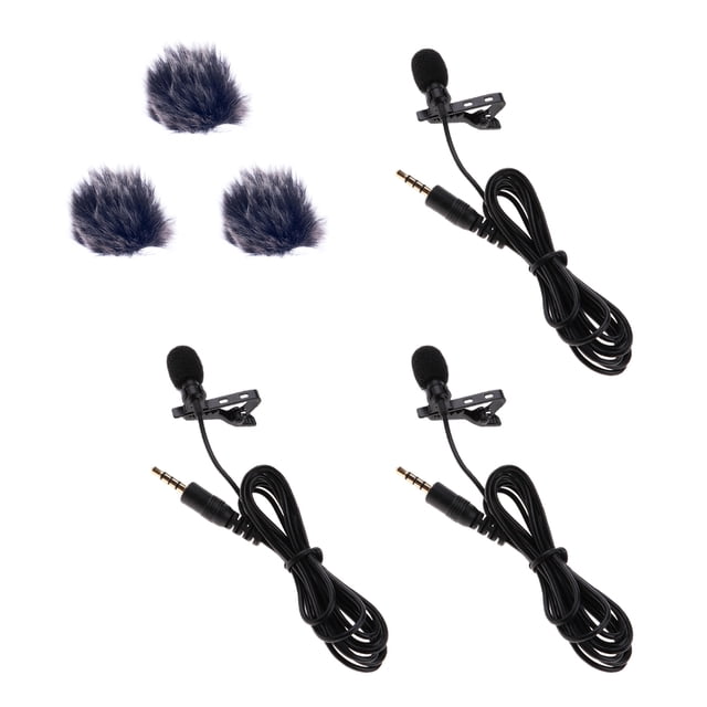 Tie Clip Mic Lapel Lavalier Micrófono De Condensador Con Parabrisas Sunnimix Parabrisas del micrófono