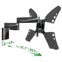 Barkan Long TV Wall Mount, 32 - 70 inch Full Motion Patented Flat / Curved Screen Bracket, Holds up to 88lbs, Very Low Profile, Fits LED OLED LCD