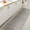thumbnail image 5 of JONATHAN Y SANTA MONICA 2 x 10 Runner Rug, Ourika Moroccan Geometric Textured Weave - Light Gray/Navy, SMB108A-210, 5 of 6