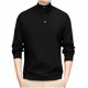 thumbnail image 1 of Blusa y camisa de manga larga con cuello alto para hombre, informal, de color liso, con botones, cuello alto, capa inferior, abrigo de poliéster de manga larga para hombre, 1 of 4