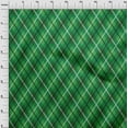 thumbnail image 4 of oneOone Cotton Silk Green Fabric Check Dress Material Fabric Print Fabric By The Yard 42 Inch Wide, 4 of 4