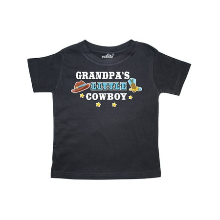 

Inktastic Grandpas Little Cowboy with Cowboy Hat and Boots Gift Toddler Boy Girl T-Shirt