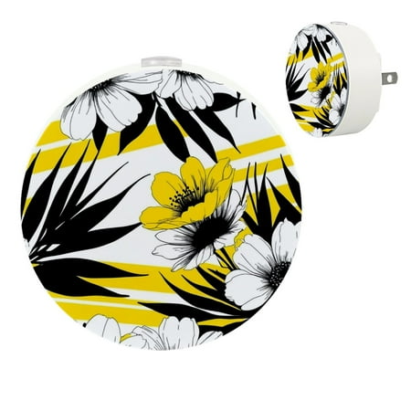 

YZUOUZY Bedside Lamps LED Lamp Small Bedside Lamps Set of 2 Art Painting Contrasting Hibiscus