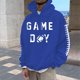 thumbnail image 1 of MHFRRA Sudadera con Capucha para Hombre, con Estampado de Fútbol, Informal, Holgada, para Uso Diario, Cómoda y Cálida Azul, 1 of 3