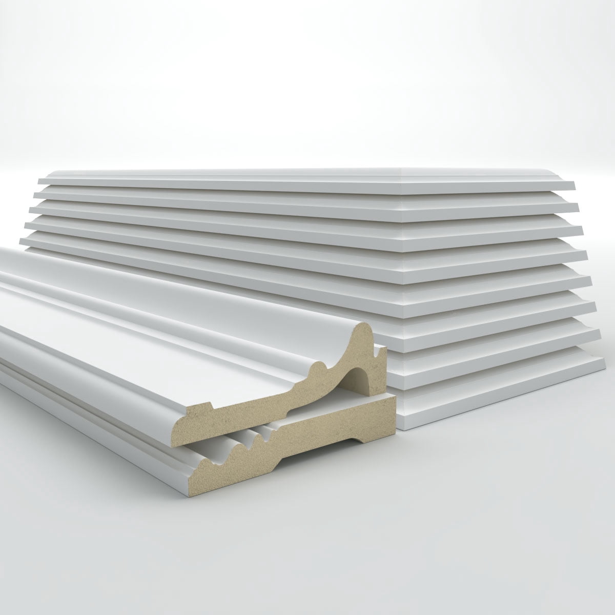 Ekena millwork 94 1/2"L (Adjustable 36"H to 40"H) Ashford Square Panel Traditional Wainscot Paneling Kit