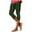 A-Army Green885, variant on XIAOCHA Scalloped Edge Capris for Women High Waist Crops Soft Stretch Casual Daily Wear Leggings