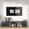 thumbnail image 3 of Feishominoo Extendable TV Stand, Modern Entertainment Center for TVs up to 110", Wood Reversible TV Media Console with Storage and Shelves for Living Room Bedroom, Black, 3 of 12