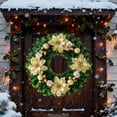 thumbnail image 4 of Upgraded 40cm Christmas Wreath Decorations And Festive Door And Window Wall Hangings And Gold And Red Color Scheme Decorative Wreaths L, 4 of 7