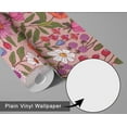 thumbnail image 6 of S4sassy Self-Stick Decorative Wallpaper, Vibrant Wildflower Bloom Wall Paper, Vinyl Waterproof Contact Paper, Pink, 25"x120" Removable Renter Friendly Wall Covering For Bedroom, Dining room, 6 of 9