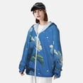 thumbnail image 3 of Fotbe Hibiscus Flowers Calm Water Chaqueta con Protección Solar UPF 50+ para Hombre y Mujer, Camisa con Capucha y Bolsillos-Small, 3 of 7