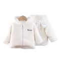 thumbnail image 5 of Godderr Baby Newborn Girls Boys Winter Coat Fleece Jacket with Hooded Toddler Warm Outwear Zip Long-Sleeved Padded Soft and Comfortable Jacket Outwear for 9M-4Y, 5 of 5