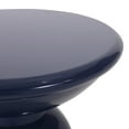 thumbnail image 4 of Benjara Suma Outdoor End Table Set of 2- Round- Pedestal Base- Navy Blue Iron, 4 of 5