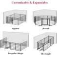 thumbnail image 7 of Jhsomdr Dog Playpen Outdoor 10 Panel 32" Height x 26" Width Pet Fence Heavy Duty Puppy Playpen Dog Exercise Pen with Door for Small/Medium Dogs, 7 of 7