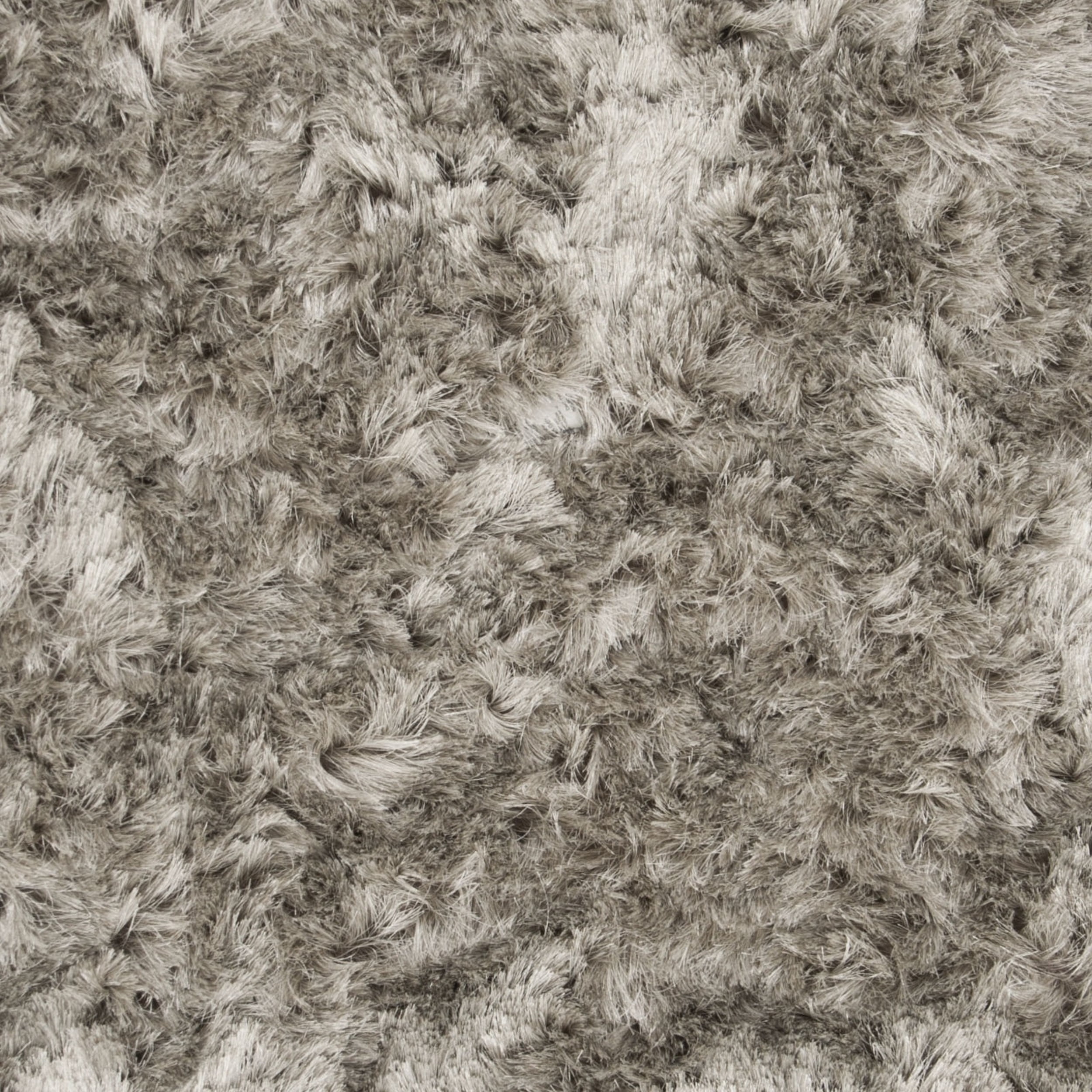 SAFAVIEH Ocean Trellis Solid Plush Polyester Shag Area Rug, Light Grey, 4' x 6'