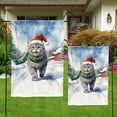 thumbnail image 4 of Hello Winter British Shorthair Frosty Morning Walk Welcome Snowy Christmas Garden Flag 12x18in Double Sided Cat Lover Kitten Owner Gifts Outdoor Decor - 02018, 4 of 5