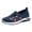 Blue, variant on Orthotic Walking Shoes for Women Retro Floral Embroidered Knit Memory Foam Arch Support Nursing Non Slip Work Sneakers Black Size 6
