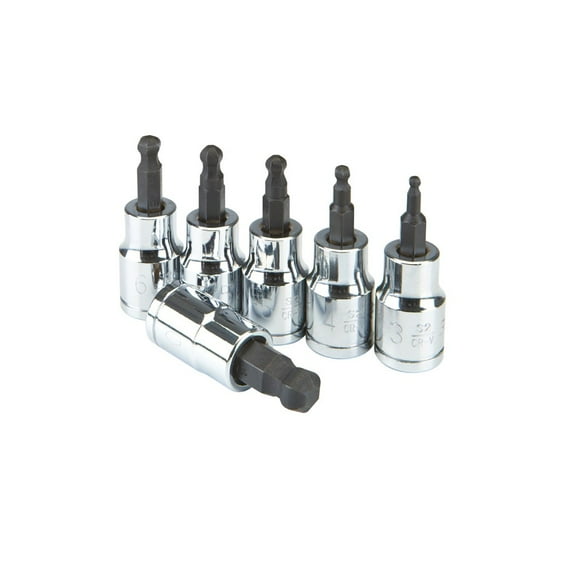6 Pc 3/8 in. Drive Metric Ball Hex Socket Set