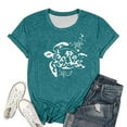 thumbnail image 4 of LUOGENLI T-shirts pour Femmes T-shirts Décontractés pour Femmes Imprimé Tortues de Mer Col Rond Manches Courtes t-Shirt Haut T-shirts Graphiques pour Femmes TTG Grand Vert de la Saint-Patrick TTG, 4 of 4