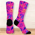 thumbnail image 6 of Compression Socks for Women Cute Animal Knitted Mid Calf Soft Comfort Mens Socks Blue One Size, 6 of 8
