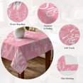 thumbnail image 5 of Pink Christmas Table Cloth Waterproof Tablecloths, Winter Xmas White Snowflakes Texture Tablecloth Dining Table Cover for Kitchen Party Tabletop Outdoor, Square Tablecloth 54x54 Inch, 5 of 9