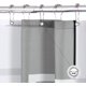 thumbnail image 4 of Cortina de ducha marrón moderna para baño, tela marrón y blanca, diseño geométrico abstracto, decorativa, gris, repelente al agua, 182 x 182 cm, 4 of 6