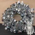 thumbnail image 4 of Silver Star Garland with Wire-Based Tinsel, 24.6 Feet, Silver, for Christmas Tree and Mantle Decoration, 4 of 4