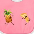 thumbnail image 4 of Inktastic Pineapple Chasing Pizza Boys or Girls Baby Bib, 4 of 4