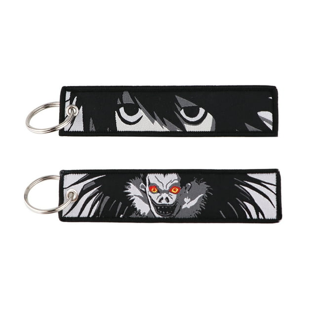 Anime Key Tag Japanese Embroidery Jet Tag Cars Keychain Men Women Key Ring Holder Jewelry Accessories Gift 1PCS 23