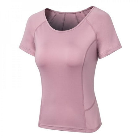 BRAND[Delivery On Time!]Women's Sports T-shirt High Waist Yoga Fitness Short-sleeved Round Collar Tight-fitting Speed Running Jacket Shirt