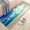 Sky Blue White No.1, variant on Beach Wave Dawn Anti-Fatigue Ergonomic Carpet, 45x17.5 Inch Kitchen Non-Slip Mat, Bathroom Bath Mat, Bedroom and living Room Use Thickened Extended Memory Foam Absorbent Mat.